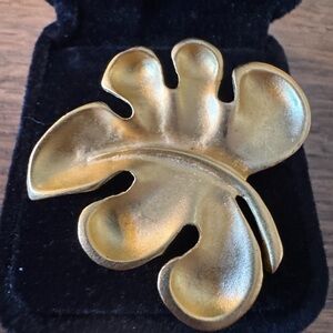 Gold Leaf Brooch